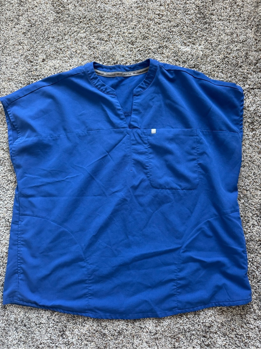 Women's Blue V-Notch Scrub Top - Classic Comfort